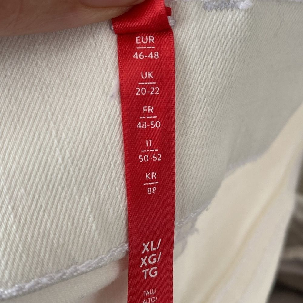 SPANX White Jean Trousers Wide Leg sz XL W32 Retail $148 Classic Preppy Coastal - Picture 5 of 13